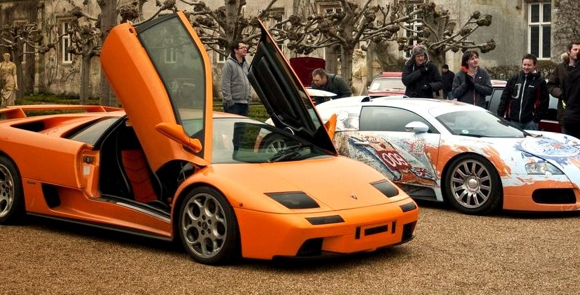 Bugatti Veyron and Lamborghini Diablo